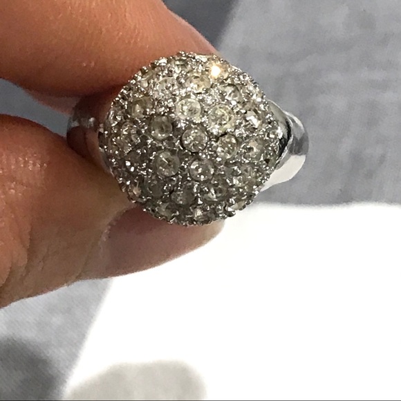 Sparkle Dome 925 Silver ring- Size 5.5 - Picture 12 of 14